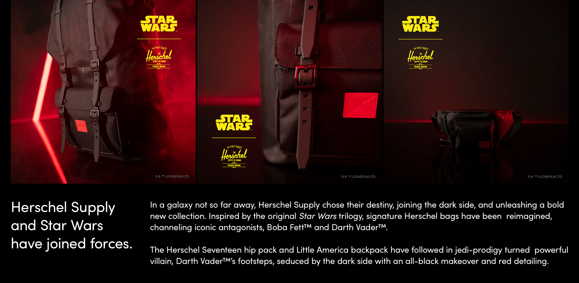 Herschel X Star Wars Darth Vader Backpack