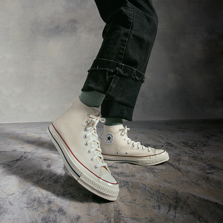 Chuck 70 Hi Sneakers in Parchment | Little Burgundy