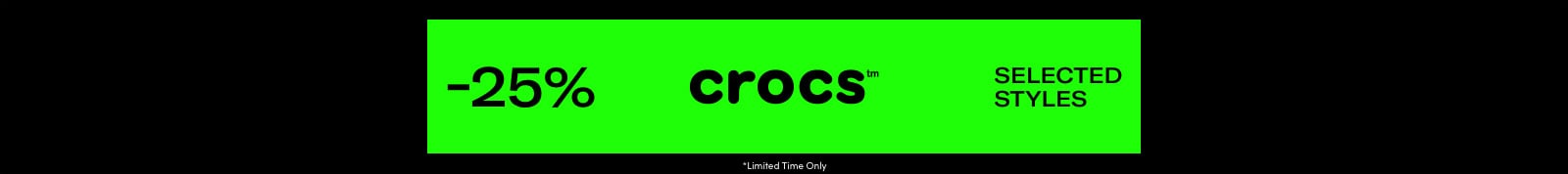 Crocs - 25% off header image