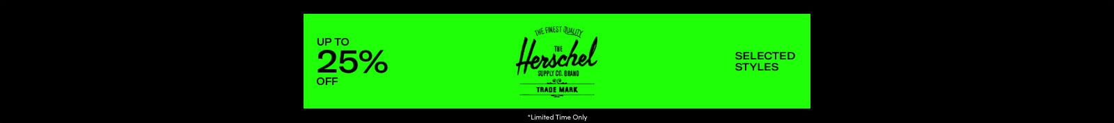 Herschel - Up to 25% off header image