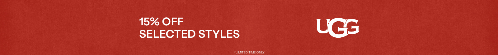UGG - 15% off header image