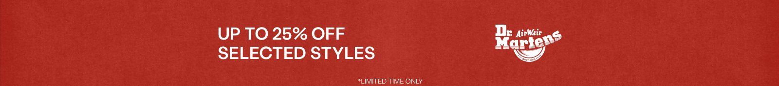 Dr. Martens - Up to 25% off header image
