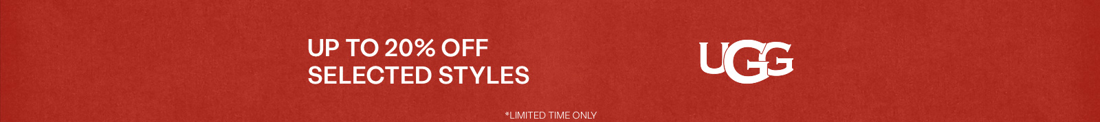 UGG - Up to 20% off header image
