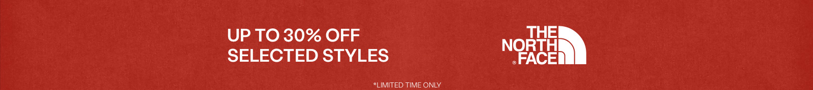 The North Face - Up to 30% off header image
