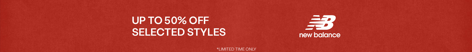 New Balance - Up to 50% off header image
