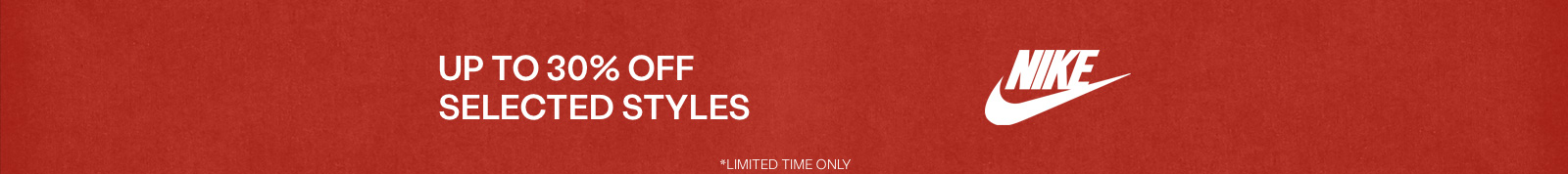 Nike - Up to 30% off header image