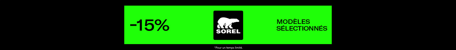 SOREL - 15% de rabais header image