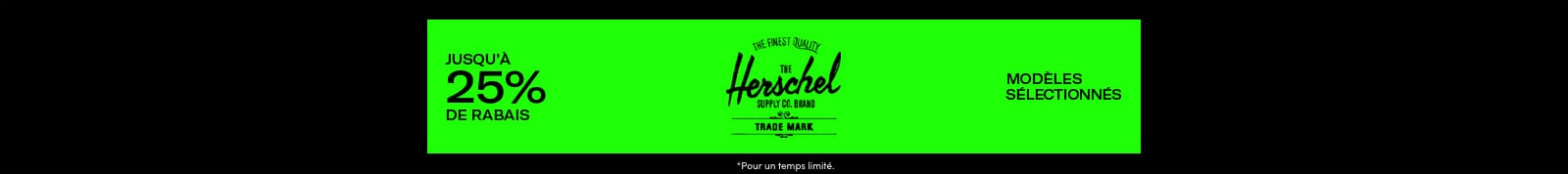 Herschel - Jusqu'à 25% de rabais header image