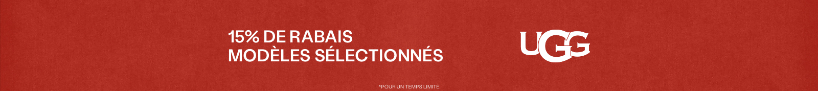 UGG - 15% de rabais header image