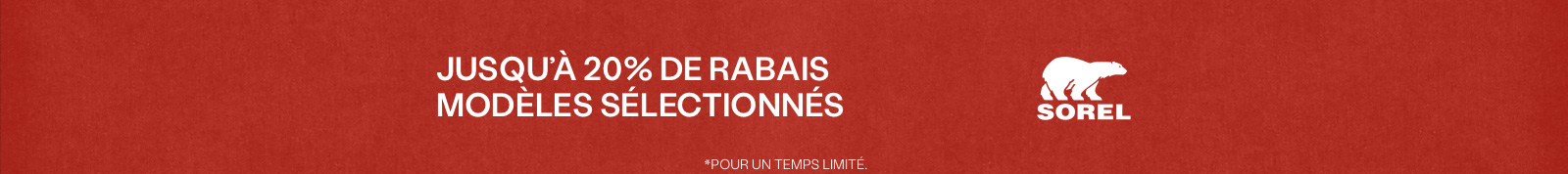 Sorel - Jusqu'à 20% de rabais header image