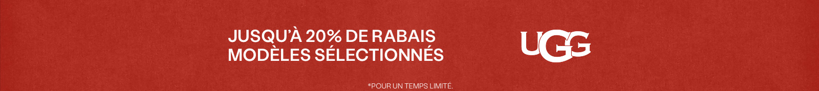 UGG - Jusqu'à 20% de rabais header image