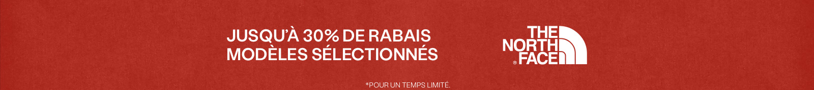 The North Face - Jusqu'à 30% de rabais header image