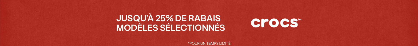 Crocs - Jusqu'à 25% de rabais header image