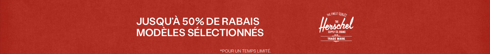 Herschel - Jusqu'à 50% de rabais header image