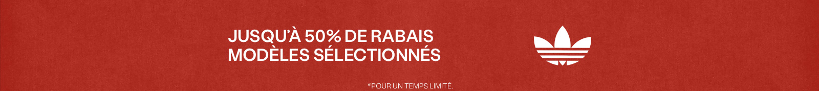 adidas - Jusqu'à 50% de rabais header image