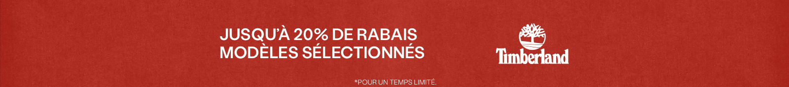 Timberland - Jusqu'à 20% de rabais header image