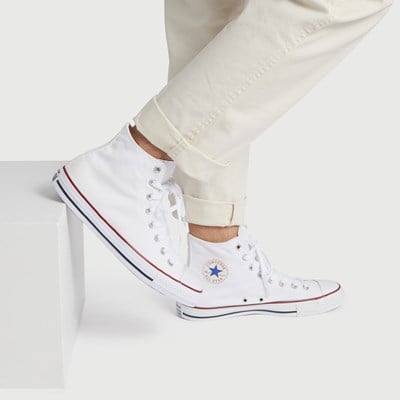 Men's Chuck Taylor All Star Classic Hi Top Sneakers in White Alternate View