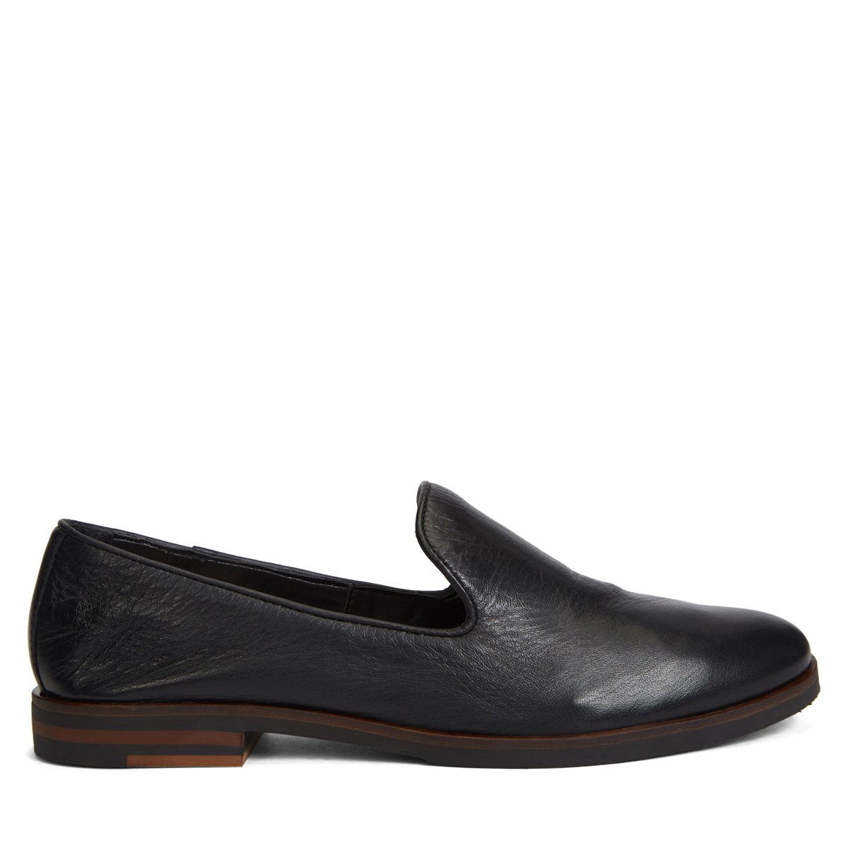 womens black loafers leather