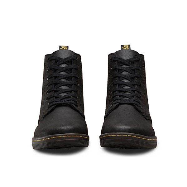 Men's Tobias Greasy Black Leather Boot | Little Burgundy