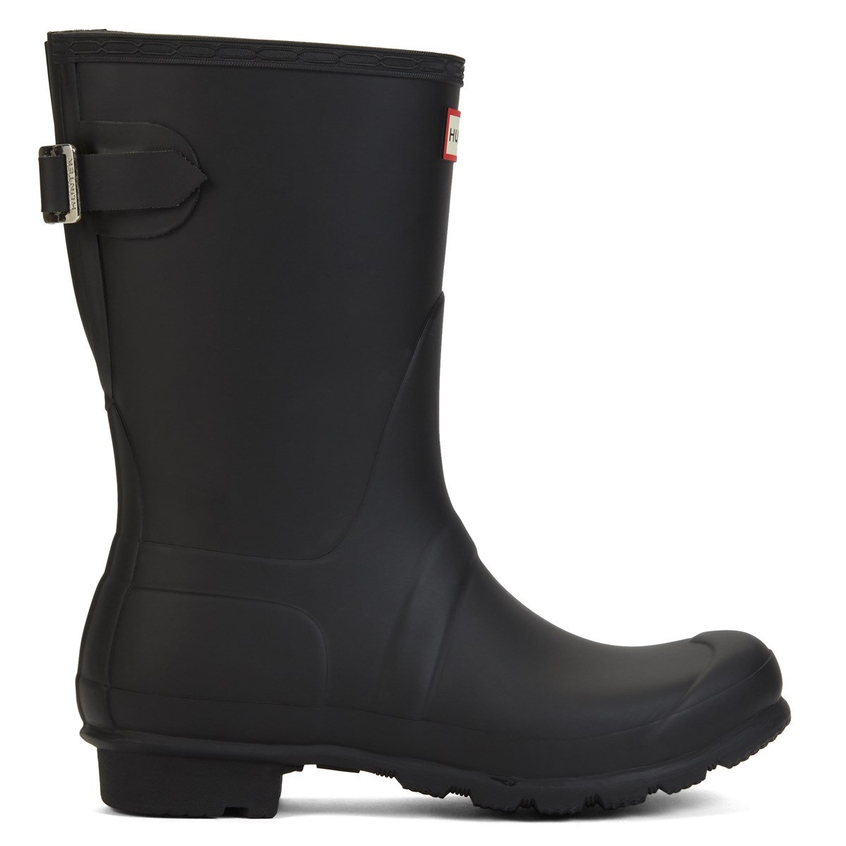 Short Adjustable Rain Boots in Black 