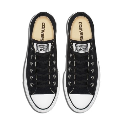 Converse noire basse clearance plateforme