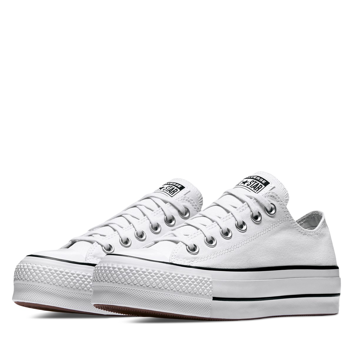 Buy > converse platform sneakers white > in stock
