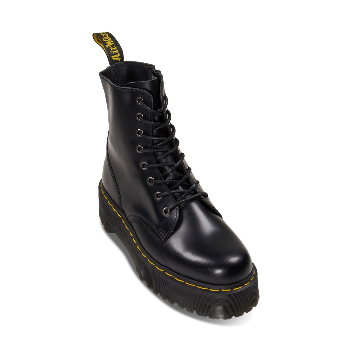 Jadon Polished Smooth Boots in Black