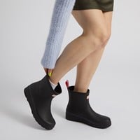 Women's Original Play Short Rain Boots in Black Alternate View