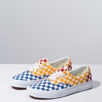 vans checkerboard blue and yellow