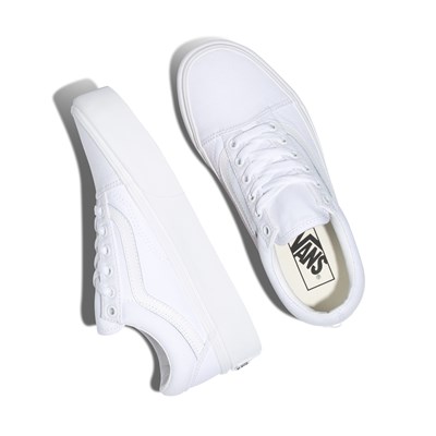 vans white platform sneakers