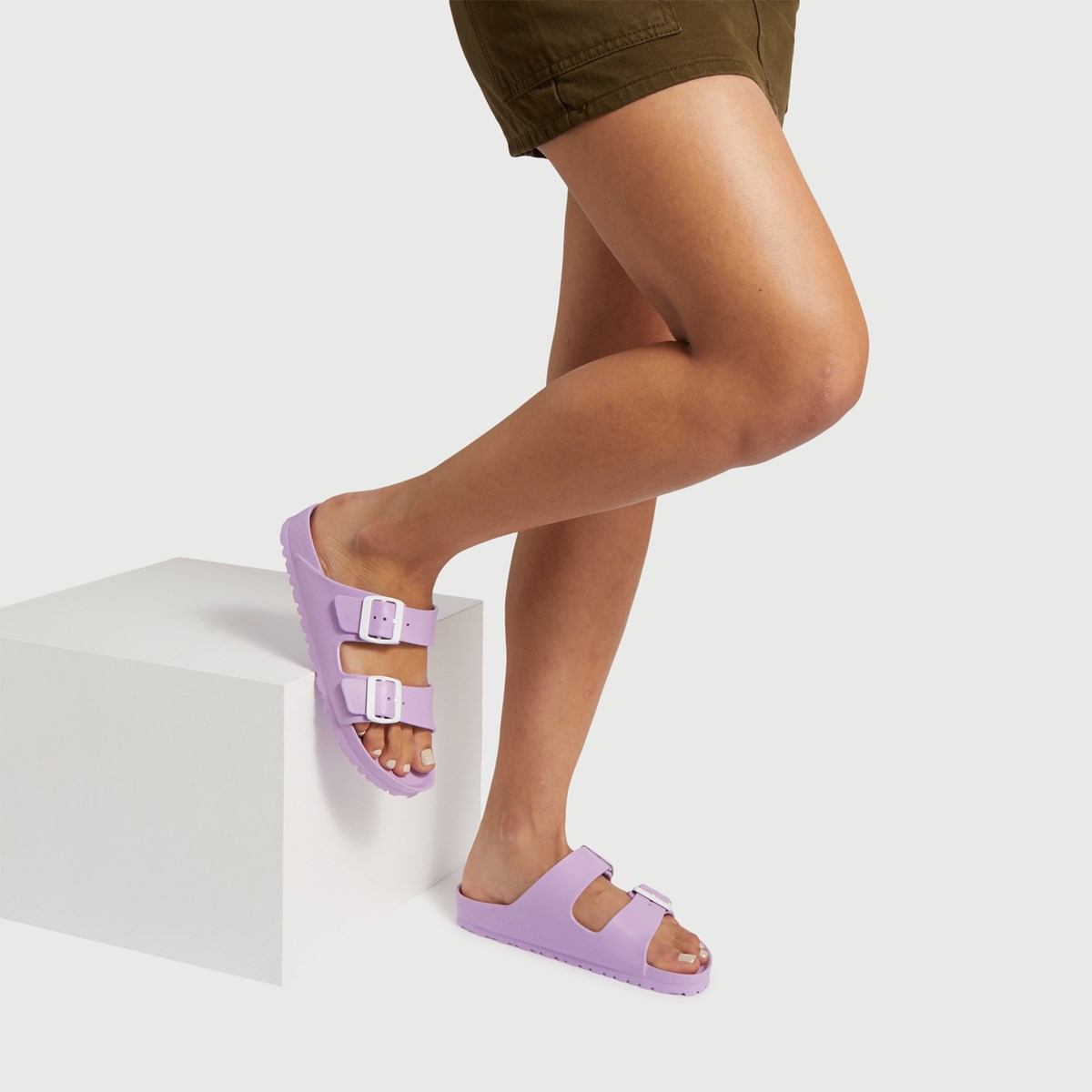 lavender birkenstock sandals