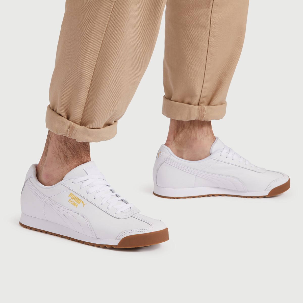 Men's Roma Classic Sneakers in White 