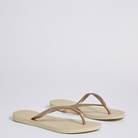 Women's Slim Flip Flops in Gold Alternate View