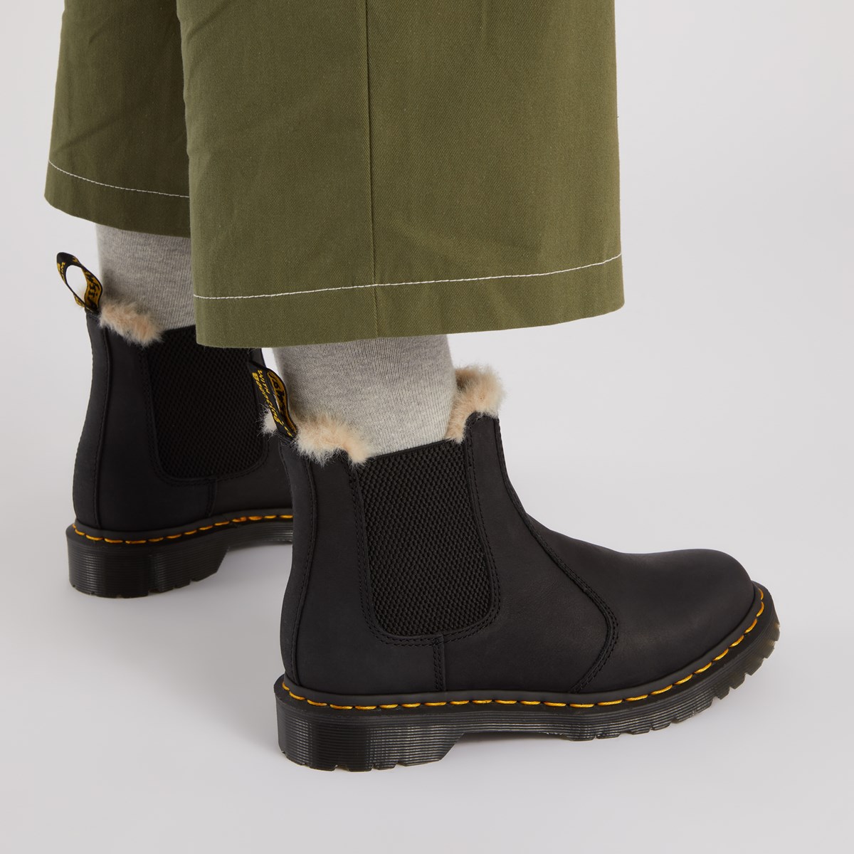 chelsea boots with fur lining