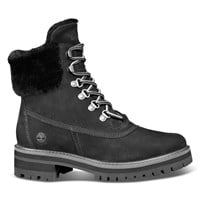 women's black timberland boots with fur