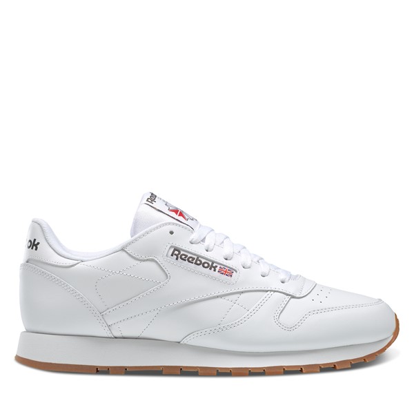 Men's Classic Leather Sneakers in White