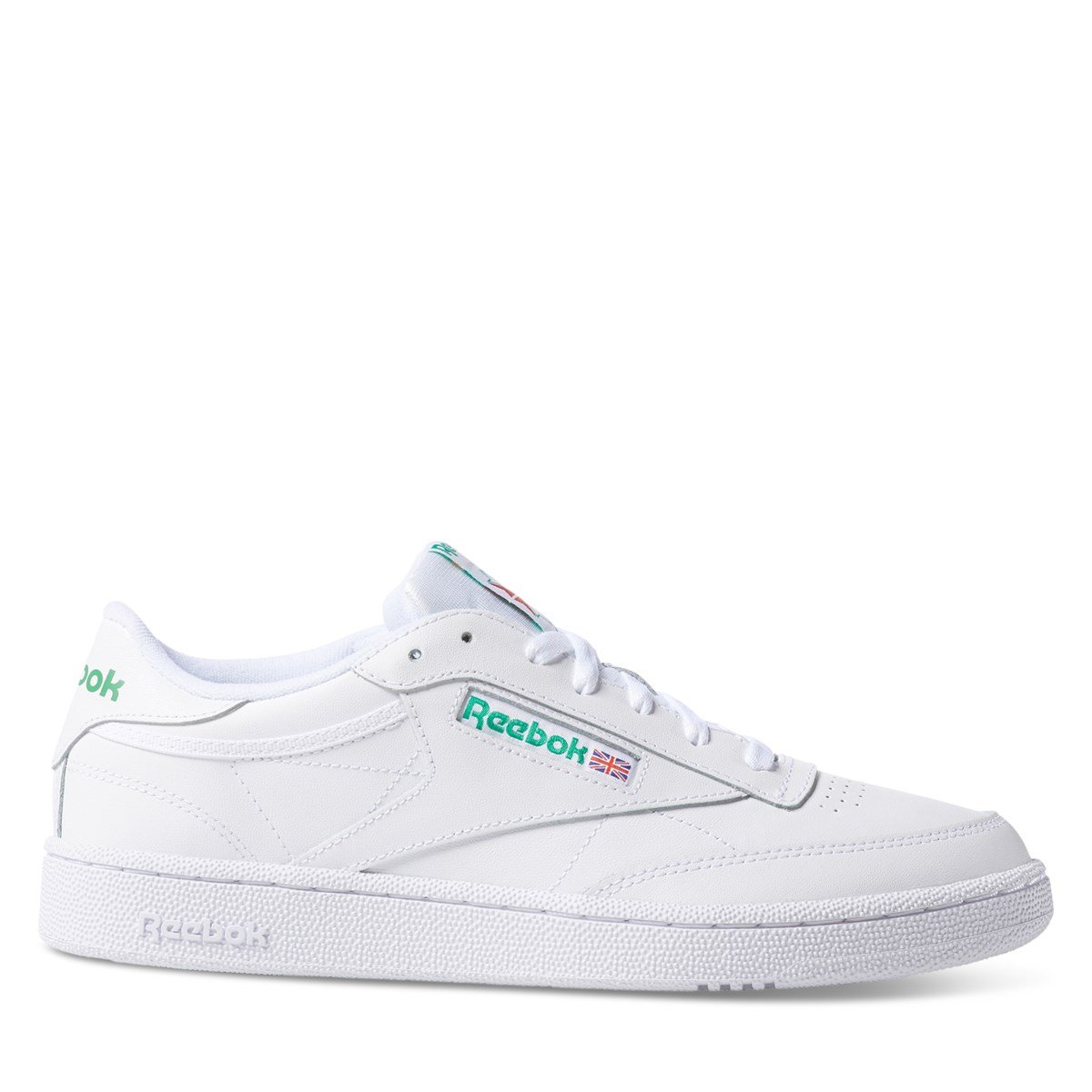 Men's Club C 85 Sneakers in White/Green 