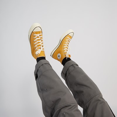 yellow chrome converse