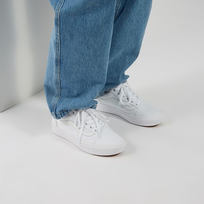 ComfyCush Old Skool Sneakers in White Alternate View