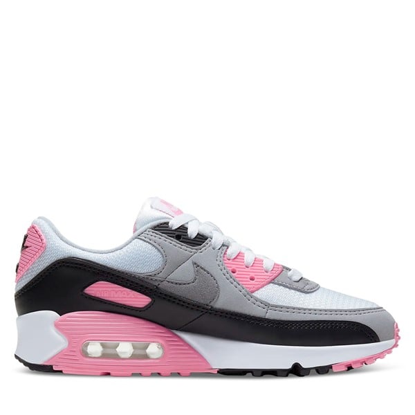Nike Women's Air Max 90 Sneakers Pink/White/Gray/Black White Misc, Leather