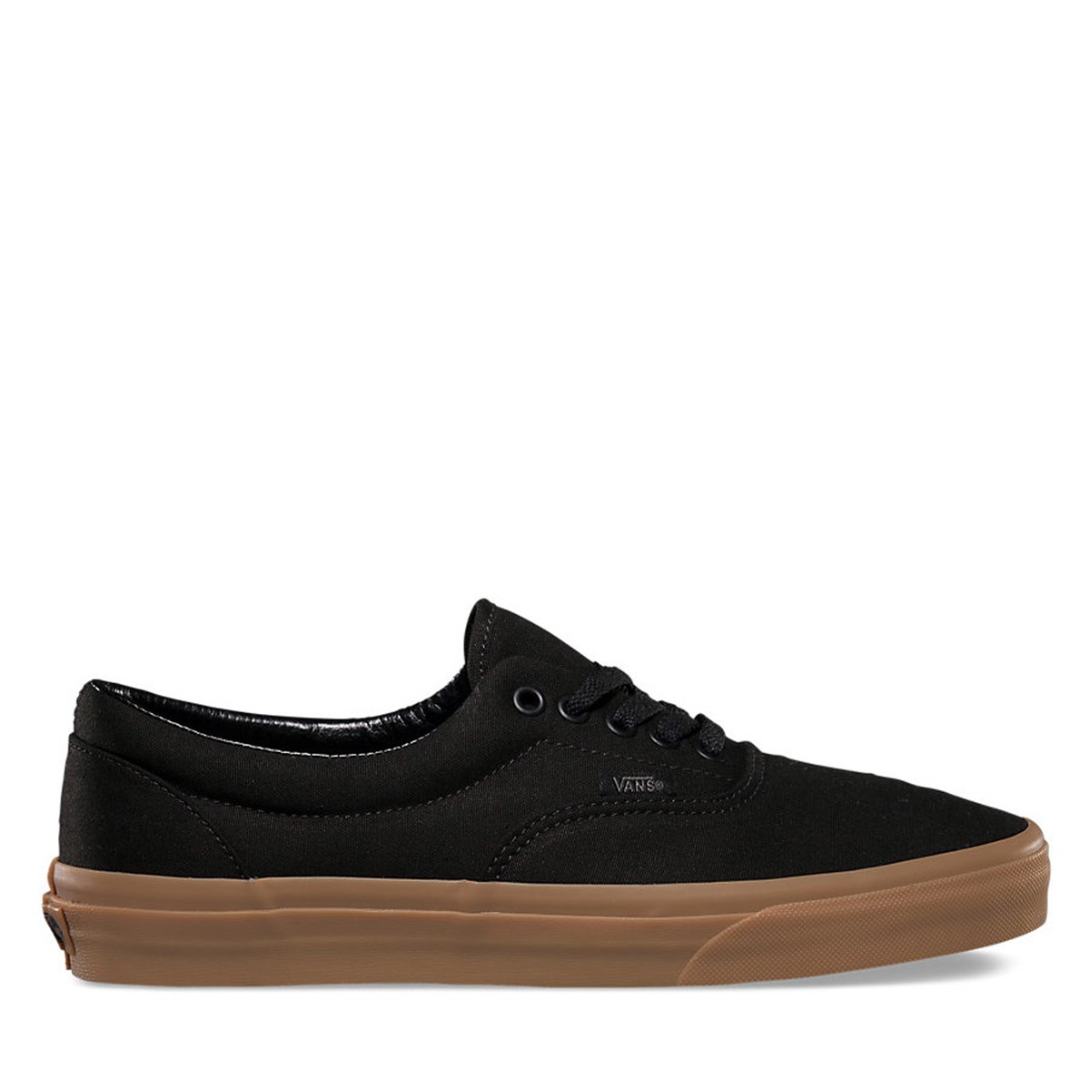 vans black gum shoes