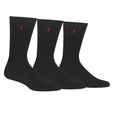 Chaussettes Classic Cotton Crew noires pour hommes