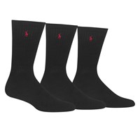 Men's Classic Cotton Crew Socks in Black
