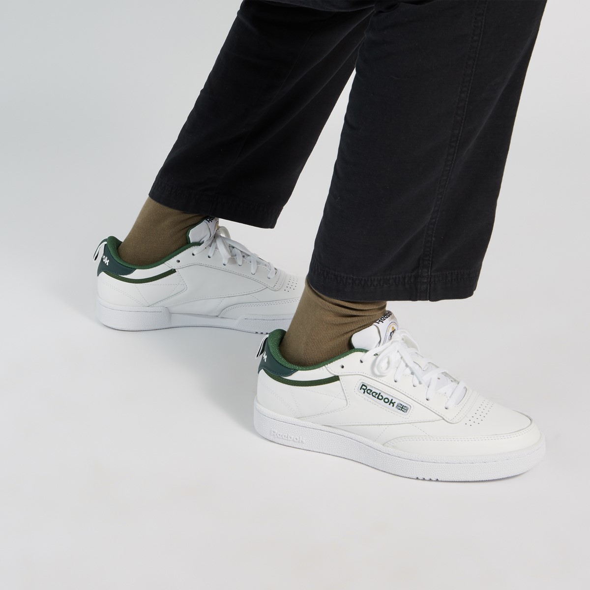 Men's Club C 35th Anniversary Sneakers in White/Green | Little Burgundy