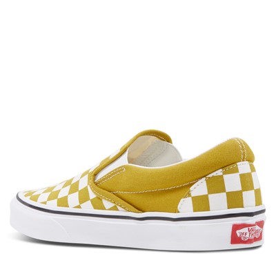 olive green checkered vans