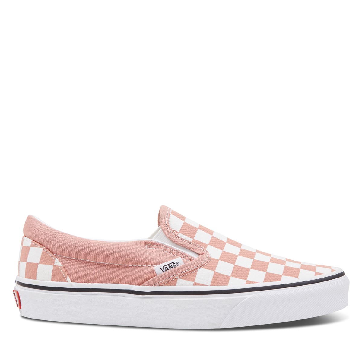 Checkerboard Classic Slip-Ons in Pink 