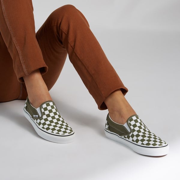 forest green slip on vans