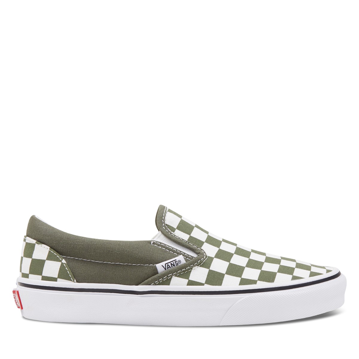 vans slip ons green