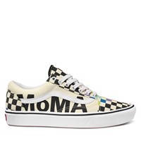 cream vans with blue stripe