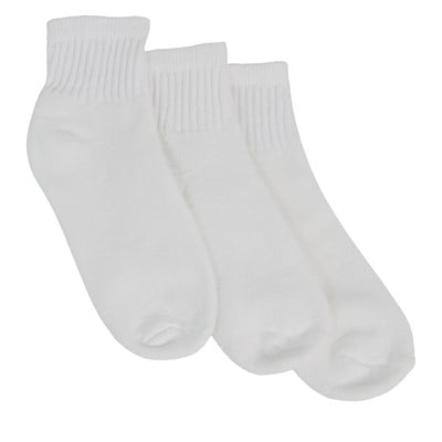Women's Quarter Crew Socks in White